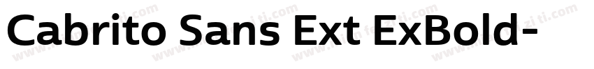 Cabrito Sans Ext ExBold字体转换